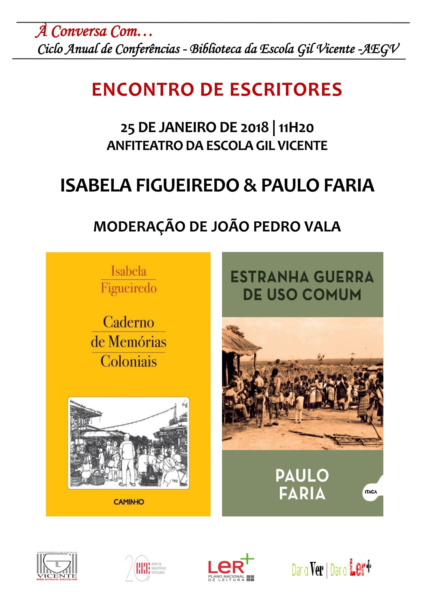 Encontro de Escritores - Isabela Figueiredo e Paulo Faria (moderação - João Pedro Vala)-1